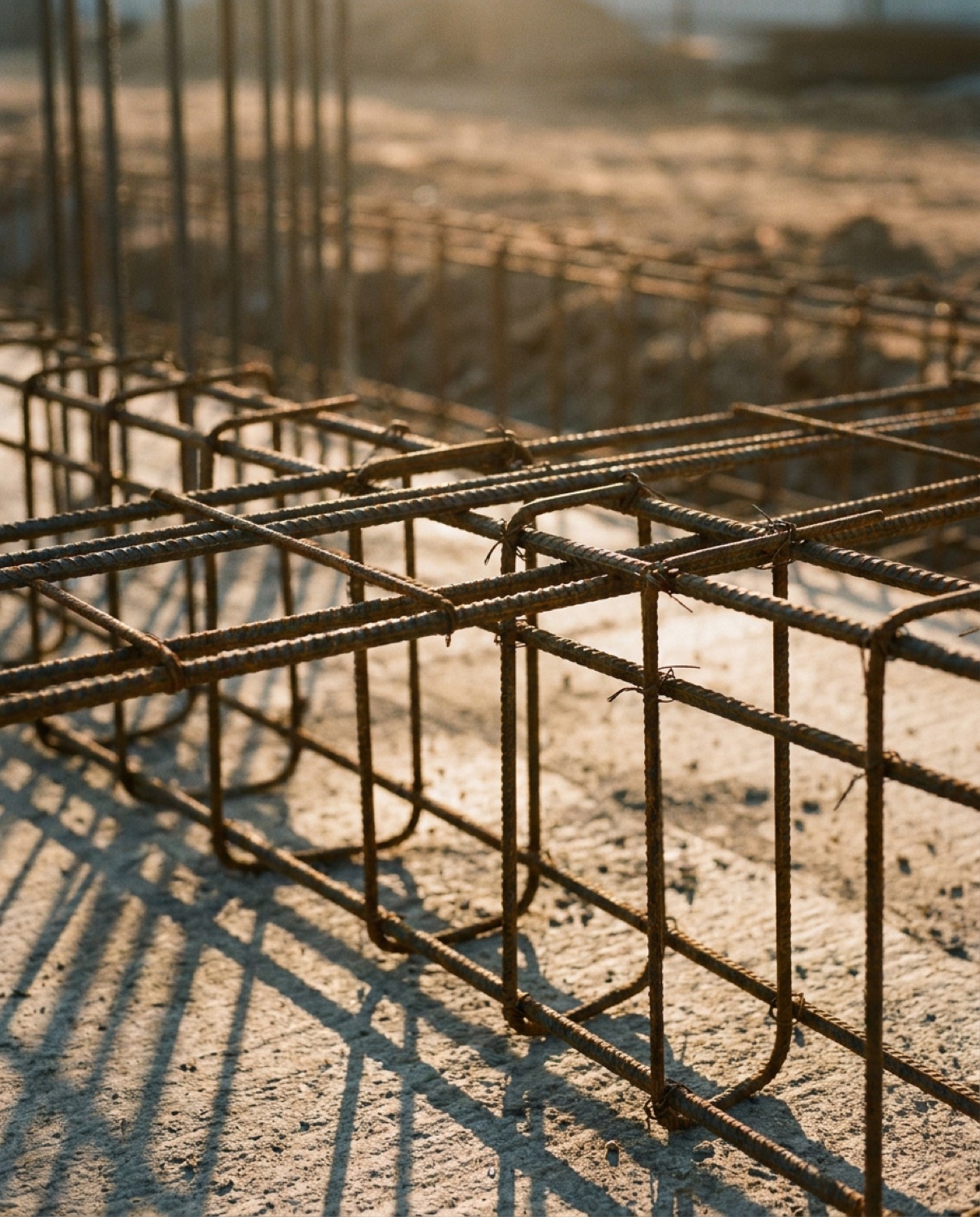 Armering bundet og klar for støp av betongfundament - Skedsmo Anlegg og Betong AS